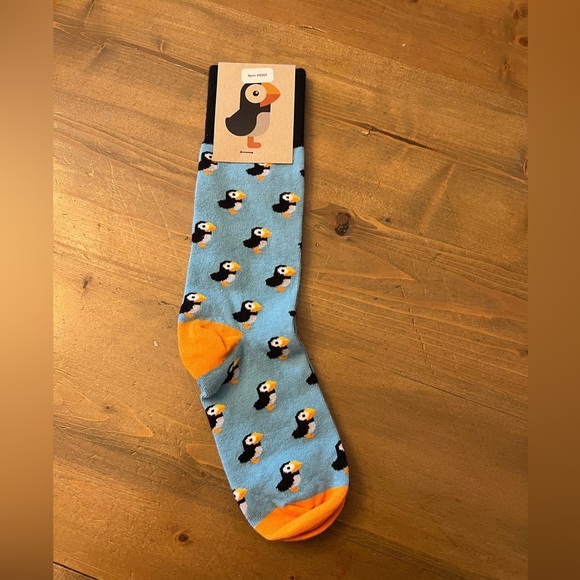 sock club Other - NWT Sock Club Item #1001 Blue Orange Toucan Socks Cotton Blend